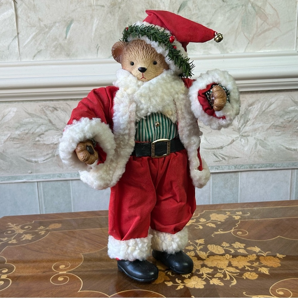 Vintage Ralph Lauren Polo Bear Inspired Christmas Decoration Santa Bear